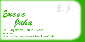 emese juha business card
